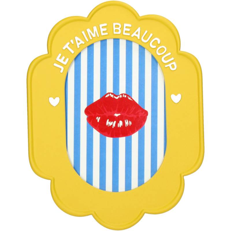 Fotolijst JE T'AIME BEAUCOUP Geel 