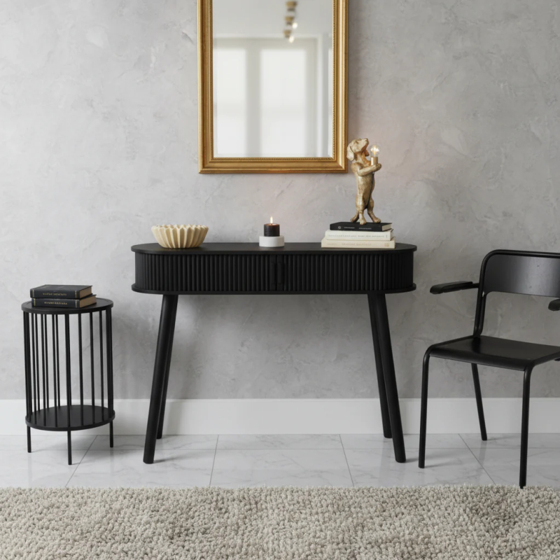 Side Table Zwart 100x33x76cm Housevitamin