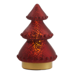 Kerstboom LED Rood metallic mat 18,5cm