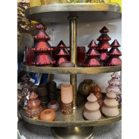 Kerstboom LED Rood metallic mat 28,5cm