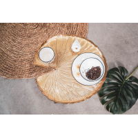 Gouden Bijzettafel Lelieblad Aluminium