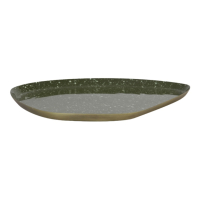 Schaal Moulet Groen-Wit Antiek Goud 25x21cm