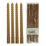 Kaarsen twisted oker geel Kersten