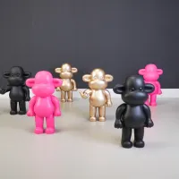 Ornament 'The Legend' Monkey Hang Loose zwart XL