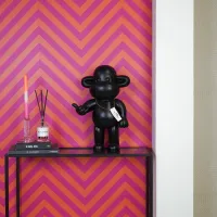 Ornament 'The Legend' Monkey Hang Loose zwart XL