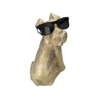 Ornament / Beeld Hond 27cm Goud Kersten