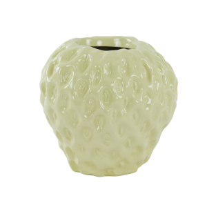 Vaas Aardbeien Strawberry Lichtgeel 23,5cm Light&Living