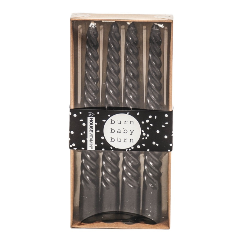 Kaarsen Twisted Zwart Housevitamin 