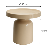 Bijzettafel Pion zandkleurig 43cm Housevitamin