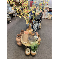 Vaas Glas Helder met  Perzik Touch 36cm Kersten