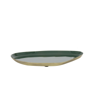 Schaal Moulet Groen Antiek Goud 25x21cm