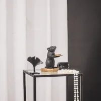 Waxinehouder Muis Butler Zwart Housevitamin