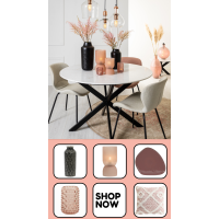 Waxinehouder Palet Perzik 9x12,5cm Light& Living