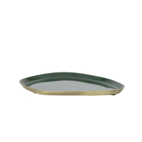 Schaal Moulet Groen Antiek Goud 25x21cm