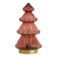 Kerstboom LED Rood-Bruin-Goud 28,5cm