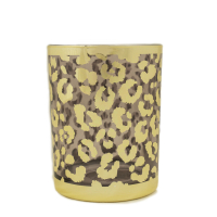 Waxinehouder Luipaard Goud M 12cm Mars&More