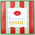 Fotolijst Bisou Rood-Groen 10x10cm