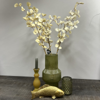 Bloemstengel Leaf Spray Creme 25x80cm