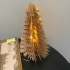 Kerstboom Karton Roze/Goud 30cm 