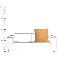 Kussen Print Oranje Wit 60x60cm Kersten