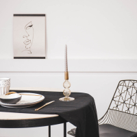 Kandelaar Bubbel Amber Glas 16cm Housevitamin