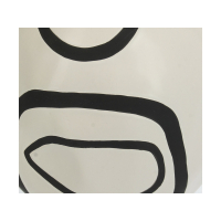 Vaas / Kan Abstract wit-zwart 27cm Kersten