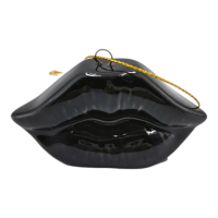 Kerstornament Lippen zwart