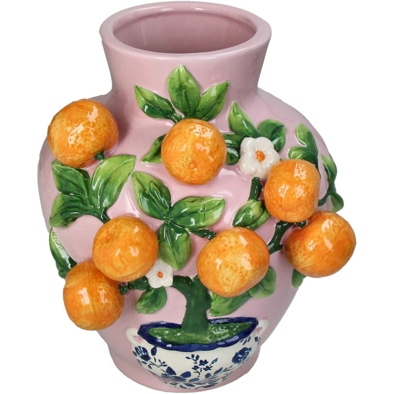 Vaas Sinaasappelboom Roze Kersten