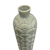 Vaas Potenza Keramiek 59cm Grijs/Blauw Light&Living