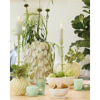 Kandelaar Yaira Glans Groen Metaal 46cm Light&Living