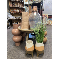 Vaas Glas Helder met  Perzik Touch 36cm Kersten