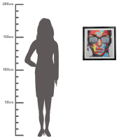 Schilderij Sunglasses Street Art Multicolour 50x50cm Kersten