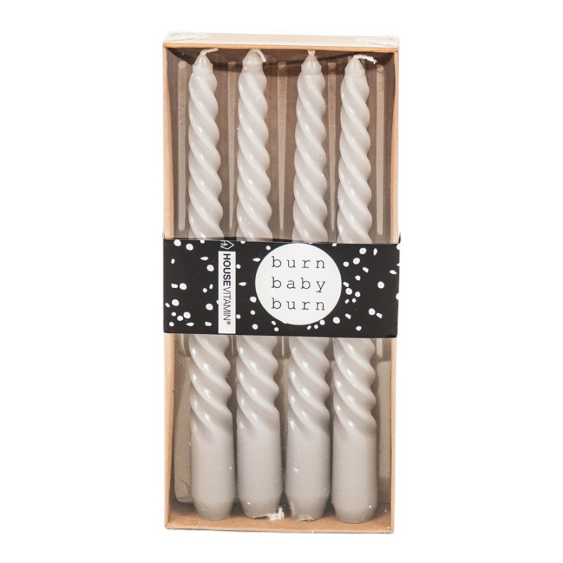 Kaarsen Twisted Grijs Housevitamin