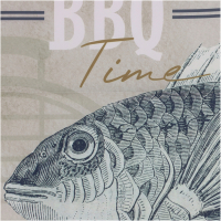 Wanddoek BBQ Time 70x100cm 