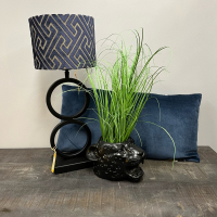 Lampenkap Maze Velvet Blauw 20x15cmLight&Living