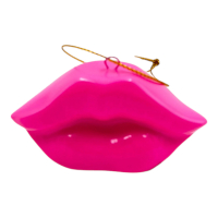 Kerstornament Lippen neonroze