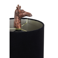 Tafellamp Giraffe koper met kap zwart 76,5cm Light&Living