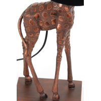 Tafellamp Giraffe koper met kap zwart 76,5cm Light&Living