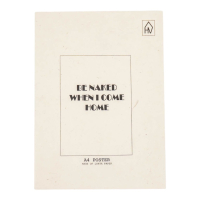 Poster "Be Naked when i come home" A4