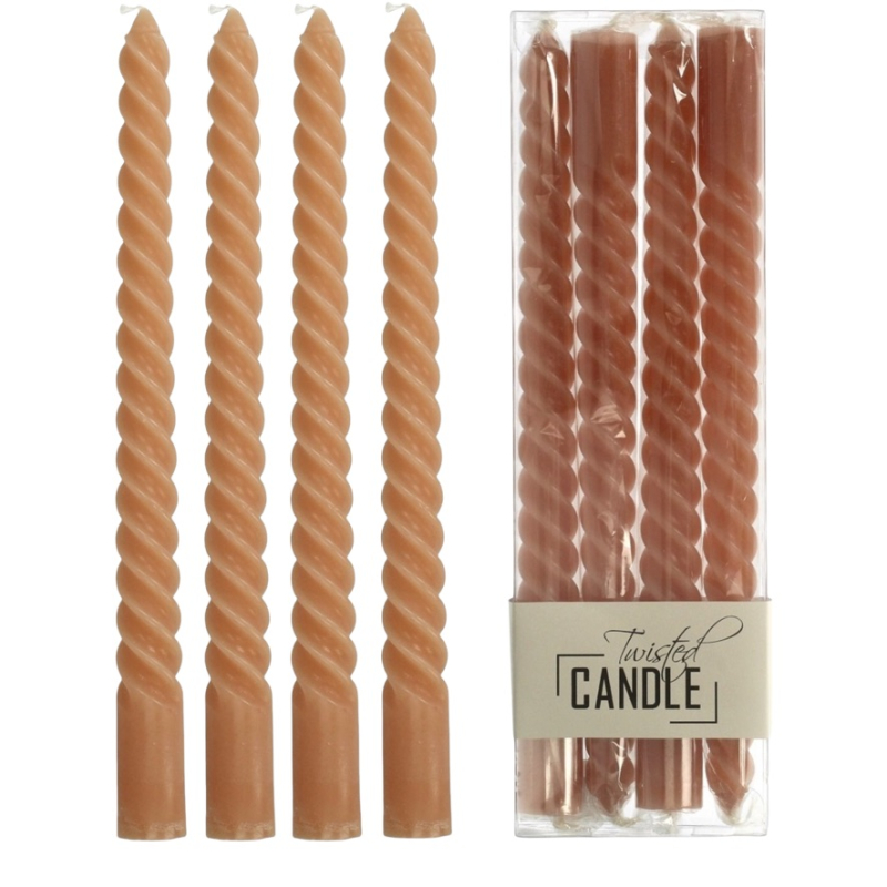 Kaarsen twisted perzik peach Kersten
