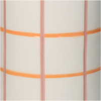 Vaas pastel roze / oranje geruit op poot 22cm