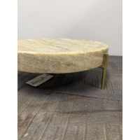 Schaal op voet Bruin met Wit Marmer 32cm Light&Living