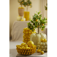 Vaas Aardbeien Strawberry Lichtgeel 23,5cm Light&Living