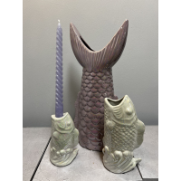 Kandelaar Vis Ivoor 16cm Kersten