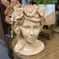 Bloempot Vrouw met Bloemen Perzik 24cm Kersten