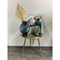 Kussen Schelp met kraaltjes Blauw 45x45cm Kersten