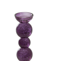 Kandelaar Paars Bubbel Glas Itinga 34cm Light&Living