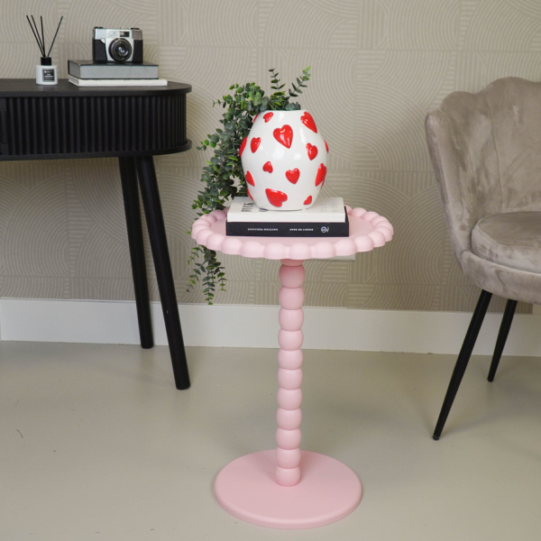 Side Table Rond Lichtroze 55cm