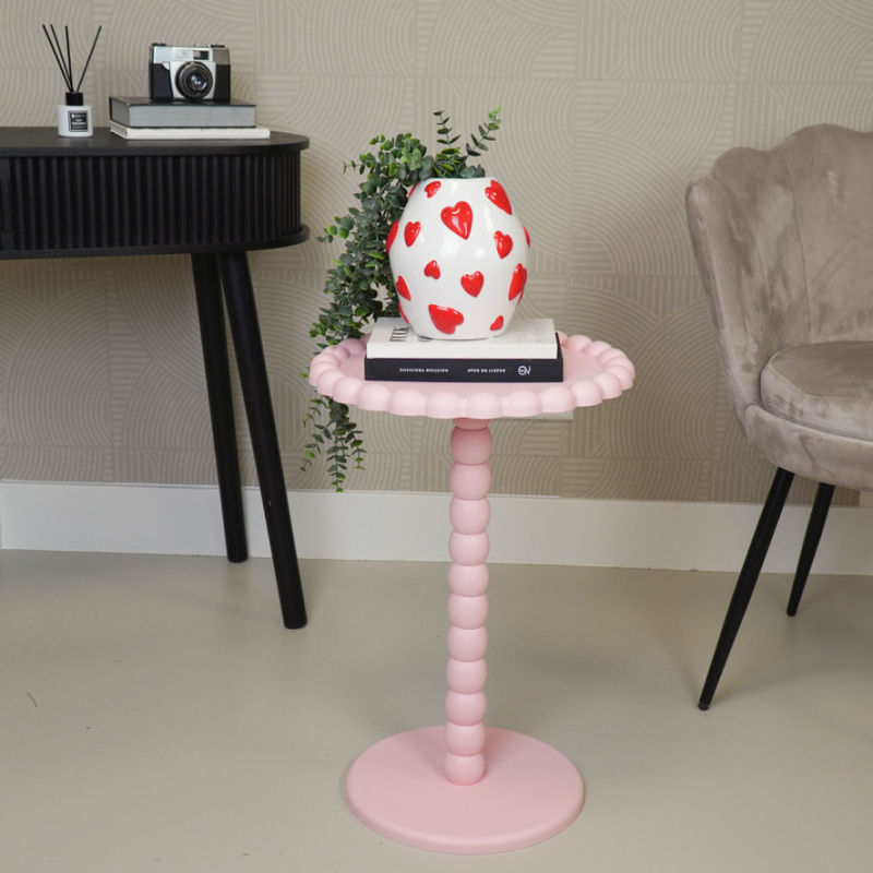 Side Table Rond Lichtroze 55cm