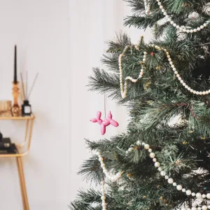 Kerstornament Ballonhond Roze